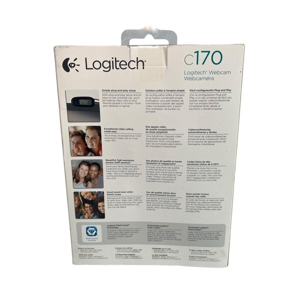 Logitech C170 Webcam 5MP USB 2.0 PC Video Camera Windows Streaming Cam - NEW - Picture 3 of 6